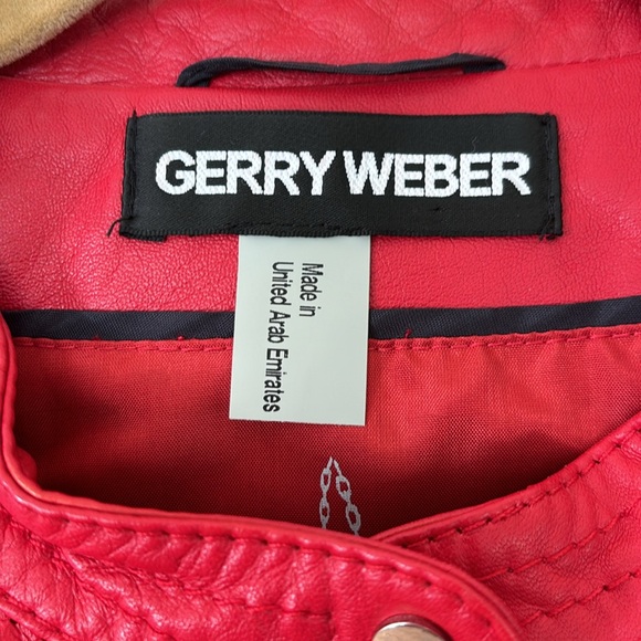 Gerry Weber red leather jacket - Picture 2 of 9